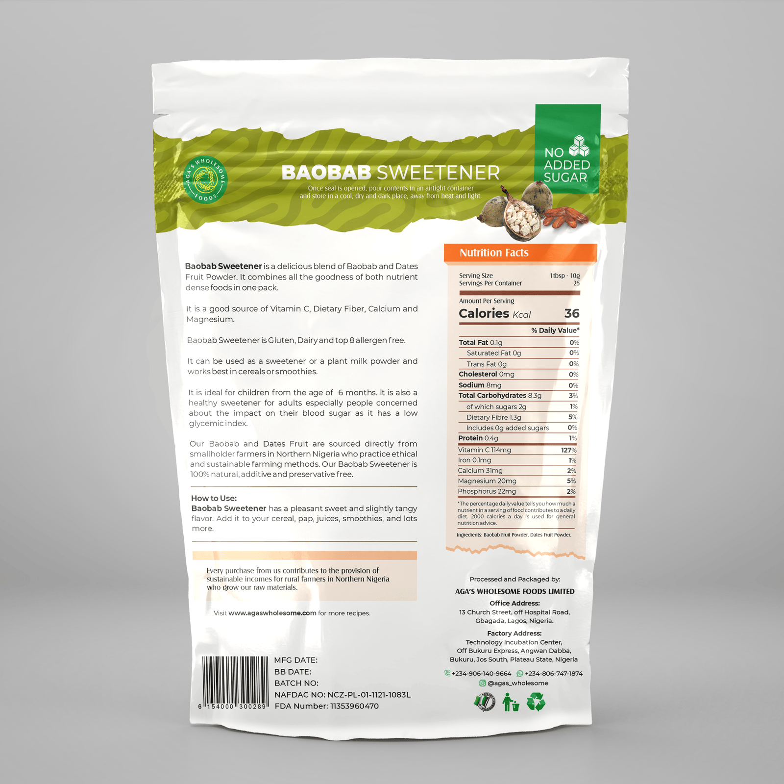 Baobab Sweetener (Baobab Sugar) - Image 2